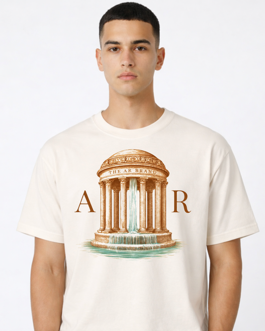 The AR Brand – Temple Fountain Cream T-Shirt