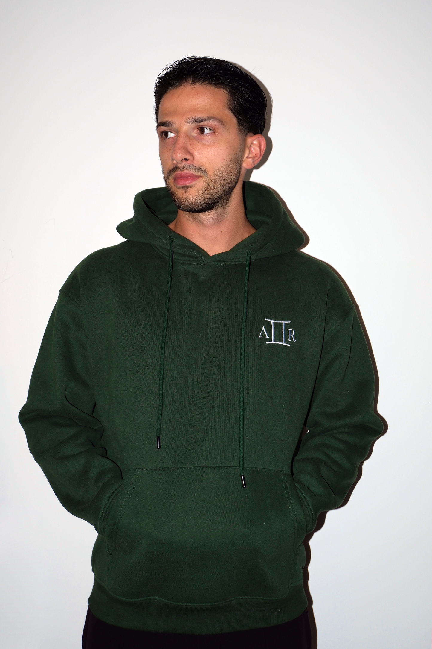 Premium Forest Green Embroidered Hoodie – The AR Brand