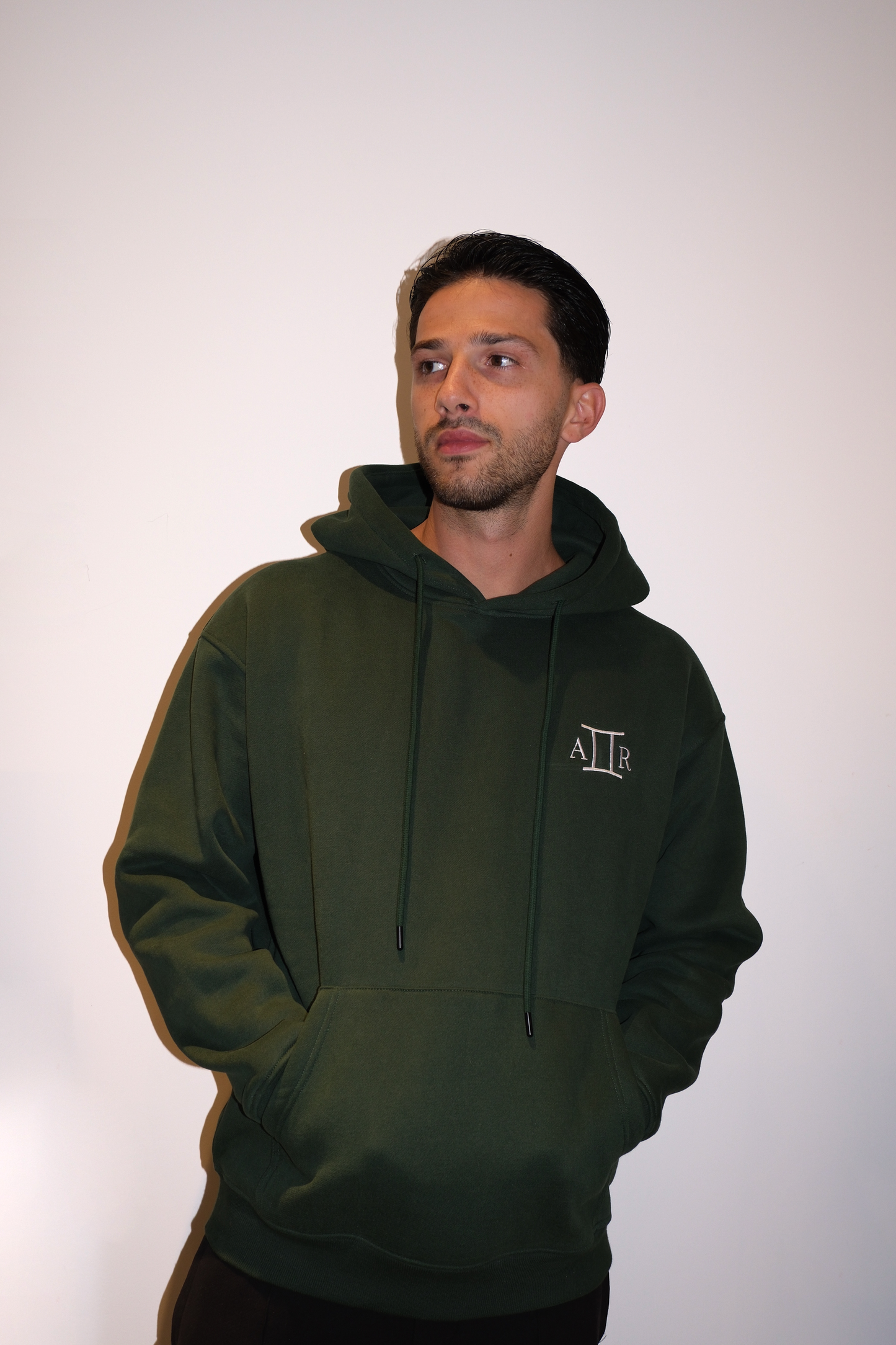 Premium Forest Green Embroidered Hoodie – The AR Brand